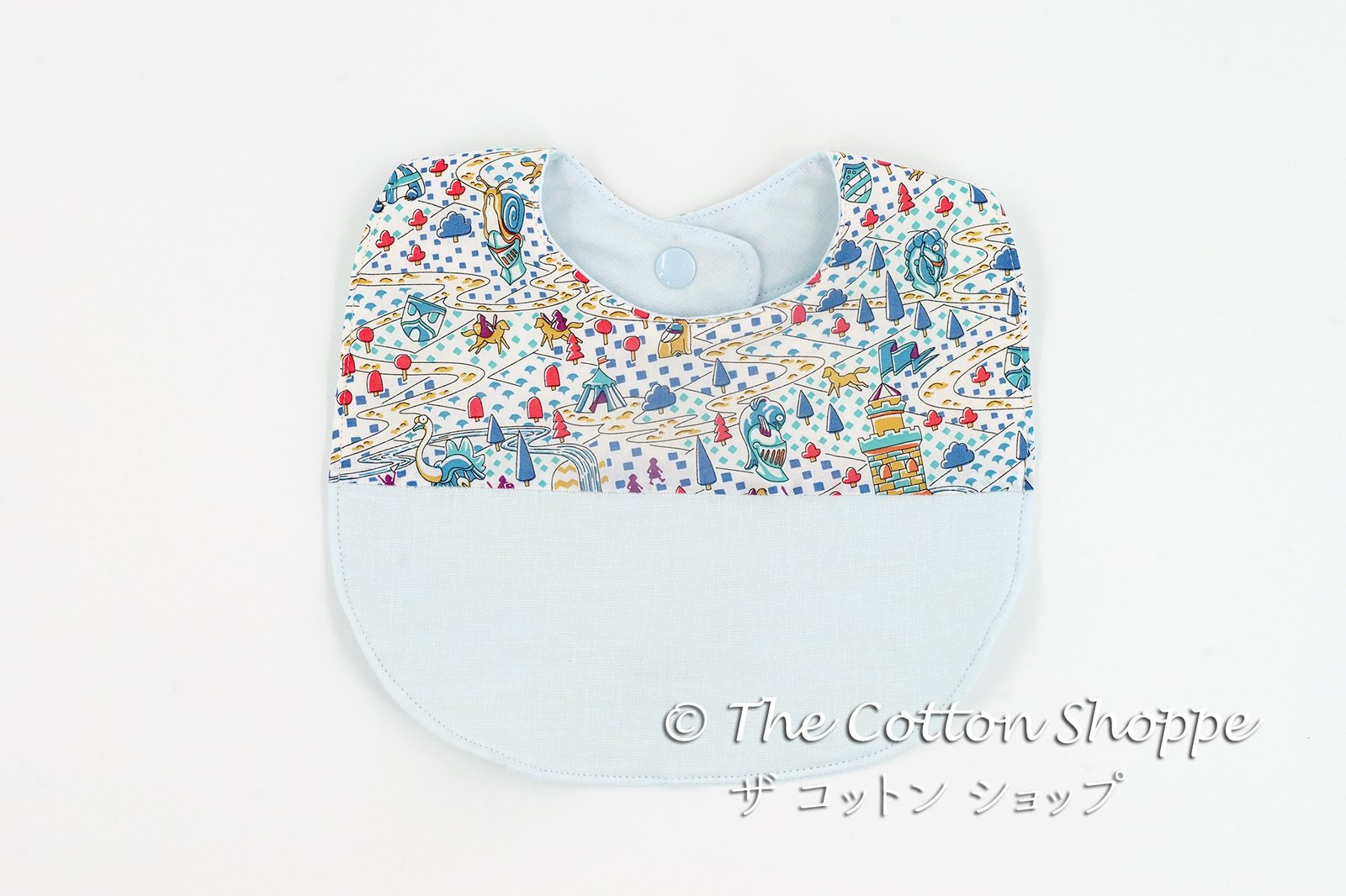 Preorder Liberty London Sir Peter Baby Bib ~ Knights Medieval Baby Boy Bib ~ Tana Lawn™ - Image 3