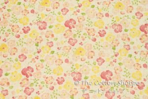Cosmo Printed Cotton Linen Sheeting Flowers