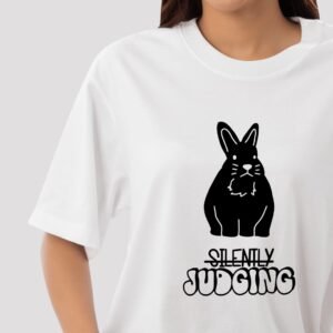 Silentily Judging Tee White