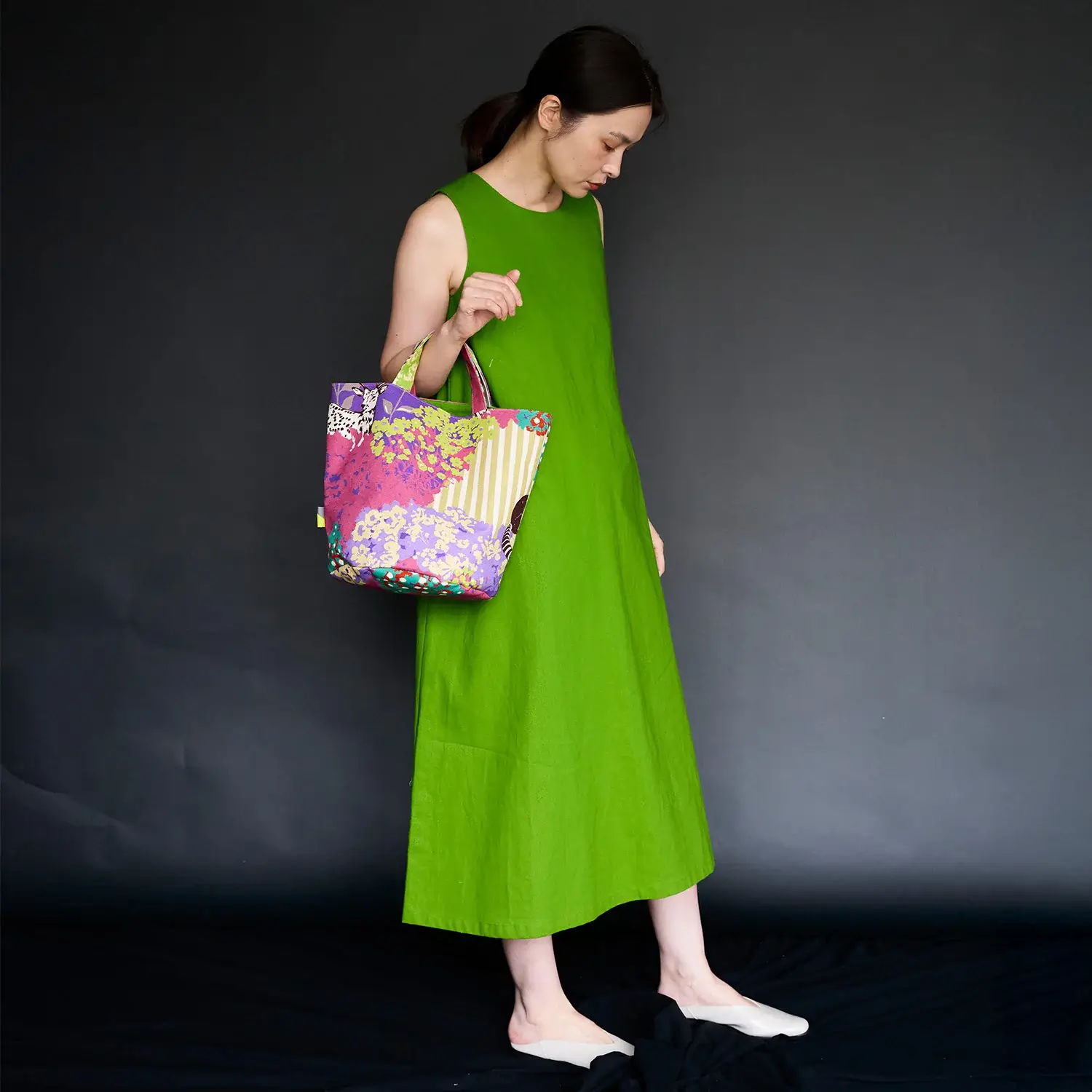 Echino Hide ~ Kokka Japanese Fabric ~ Cotton Linen Canvas ~ Bag Fabric ~ Etsuko Furuya - Image 7