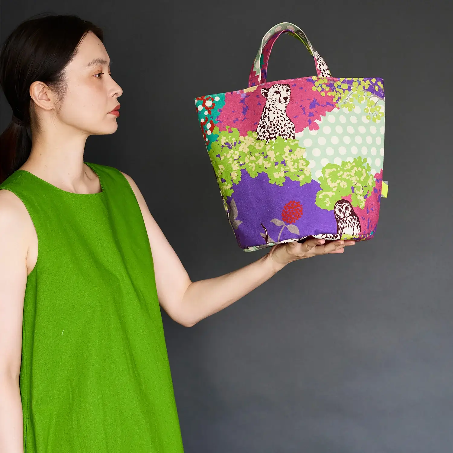 Echino Hide ~ Kokka Japanese Fabric ~ Cotton Linen Canvas ~ Bag Fabric ~ Etsuko Furuya - Image 8